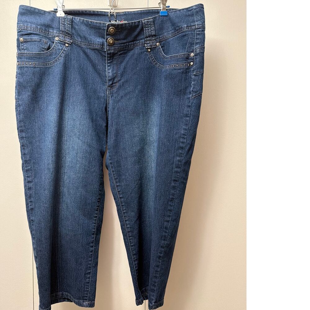 Curvy Style & Co. Curvier Fit, Cropped Jeans Size 18 Women Plus